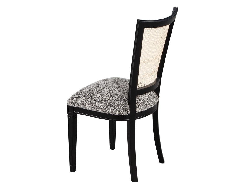 Custom Louis Pava Cane Back Side Chair In Excellent Condition For Sale In North York, ON