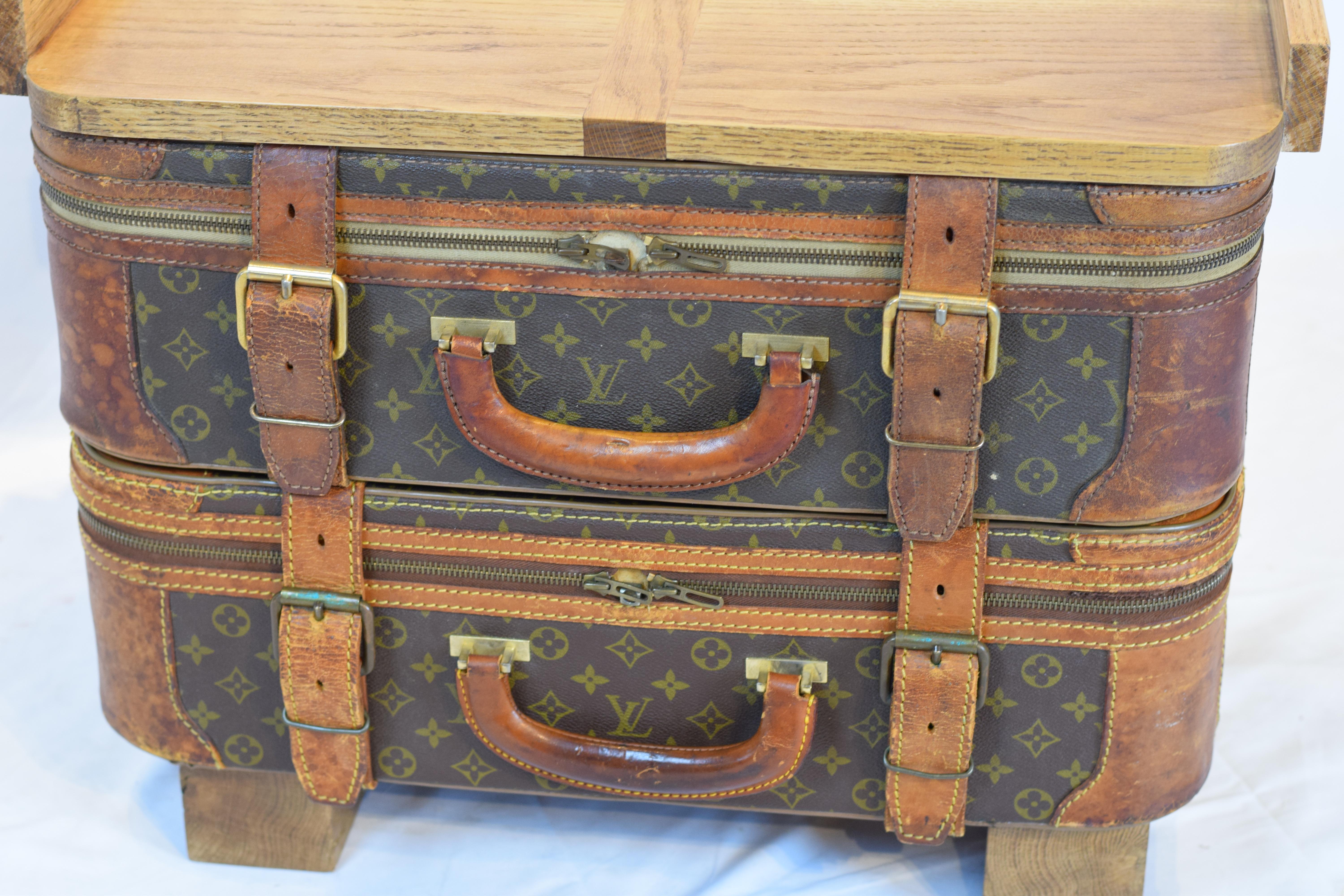 French Custom Louis Vuitton Luggage Table
