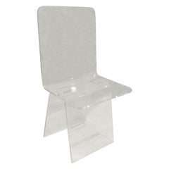 Custom Lucite Desk Chair, 1970s