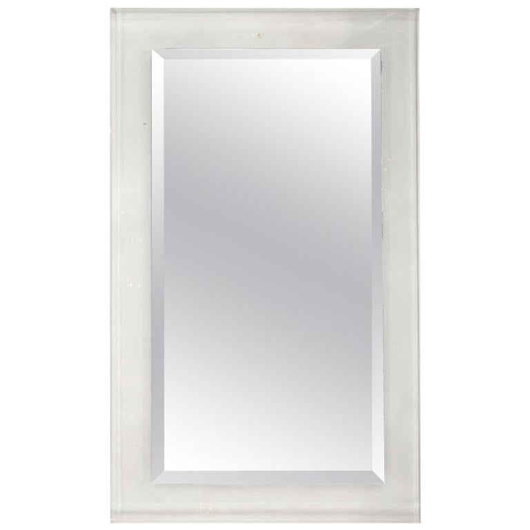 Miroir encadré en Lucite sur mesure