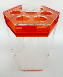 Custom Lucite "On the Rocks Drinks/Champagne/Wine" Table