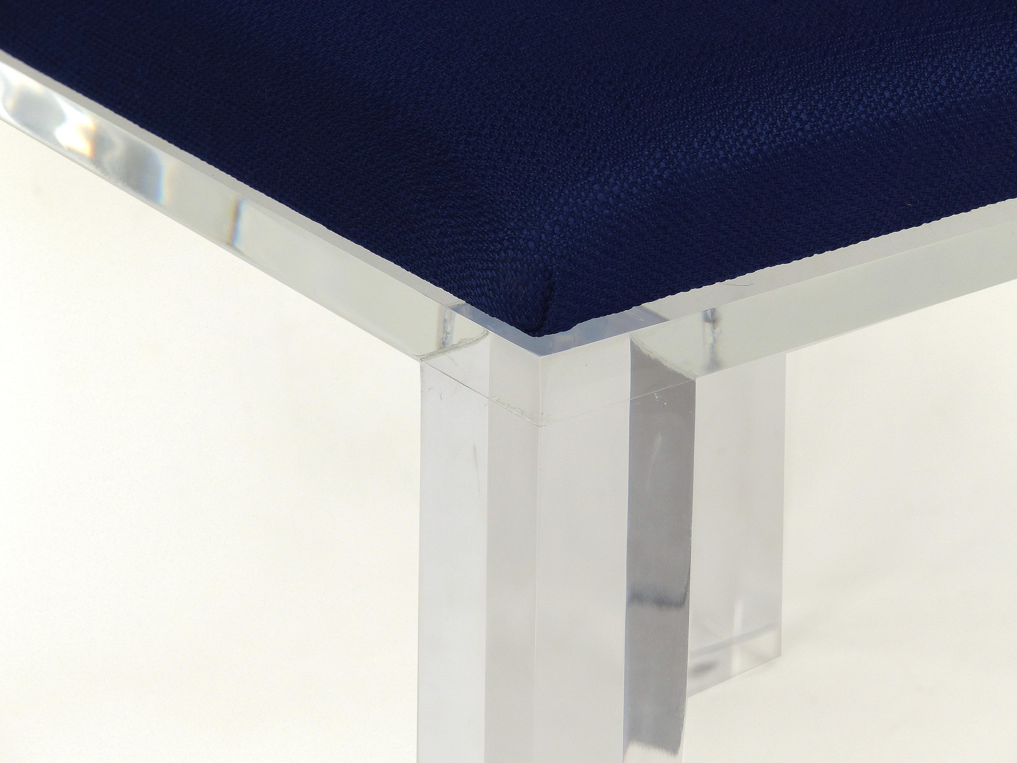 XXIe siècle et contemporain Banc ou tabouret de vanité en Lucite sur mesure  pour A Donna en vente