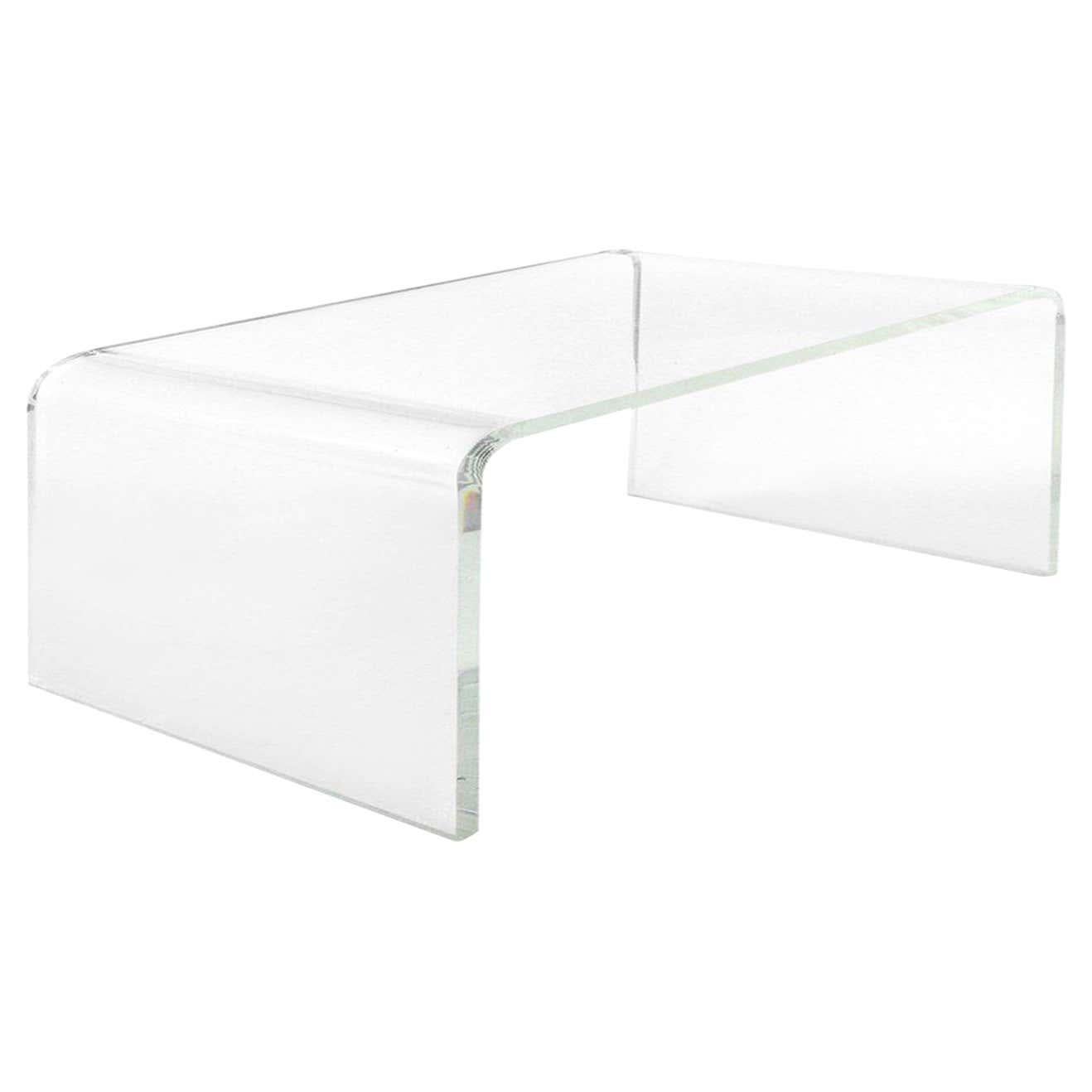 Mesa de centro cascada Lucite a medida Estadounidense en venta