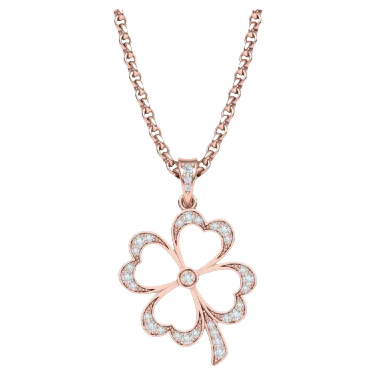 Fred Four Leaf Clover Diamond Pendant at 1stDibs  four leaf clover 