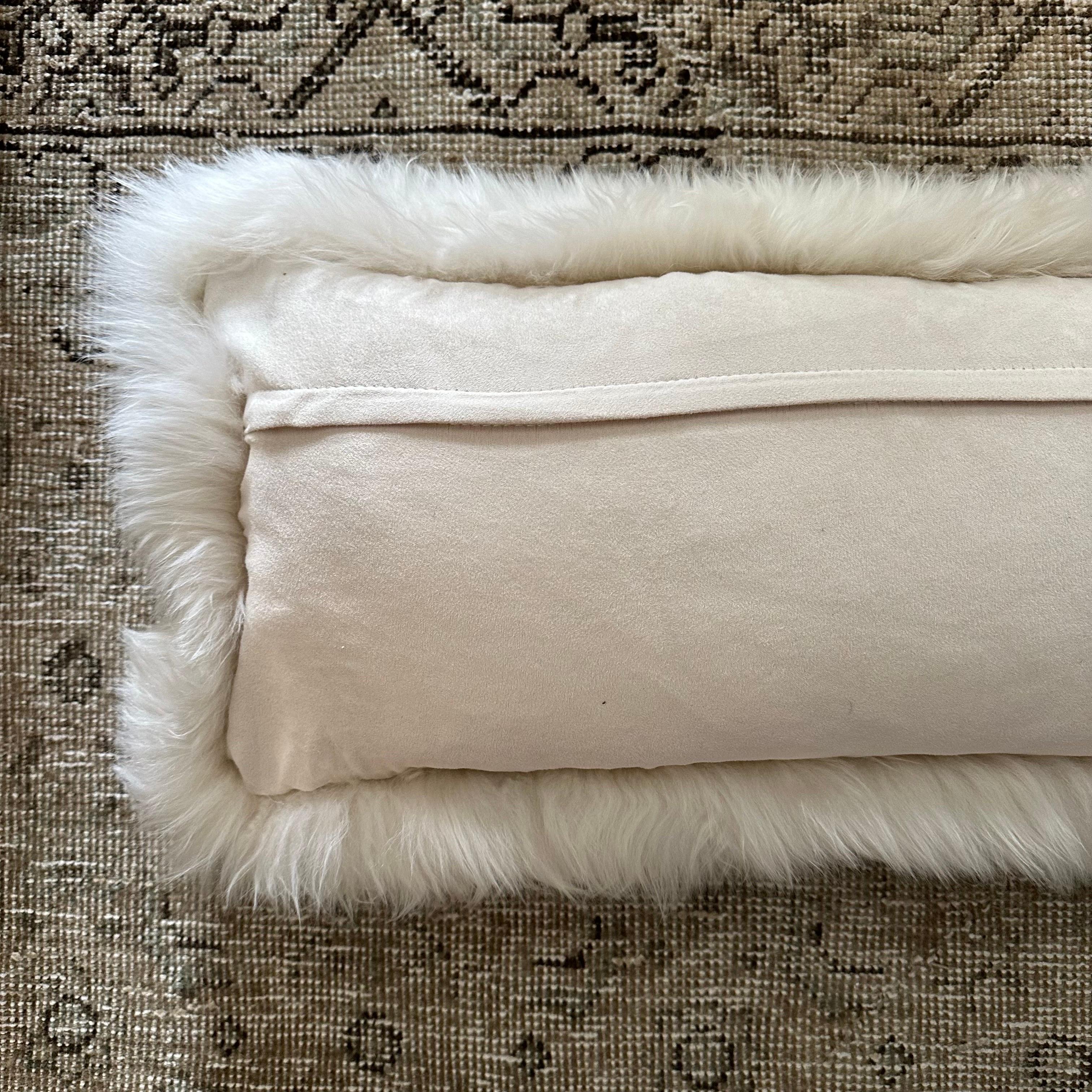 sheepskin lumbar pillow
