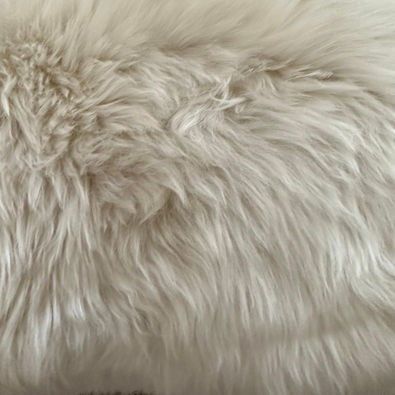 Custom Lumbar Sheepskin Pillow Cover with Insert For Sale at 1stDibs