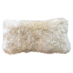 sheepskin lumbar pillow Custom Lumbar Sheepskin Pillow Cover with Insert