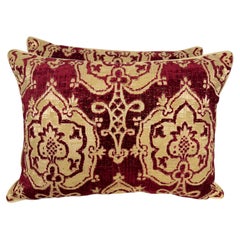 Custom Luxury Decorative Pillows, Antique Velvet Damask, Italian