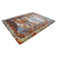 Custom Luxury Hand knotted Rug inspired by Canadian mountains Three Sisters