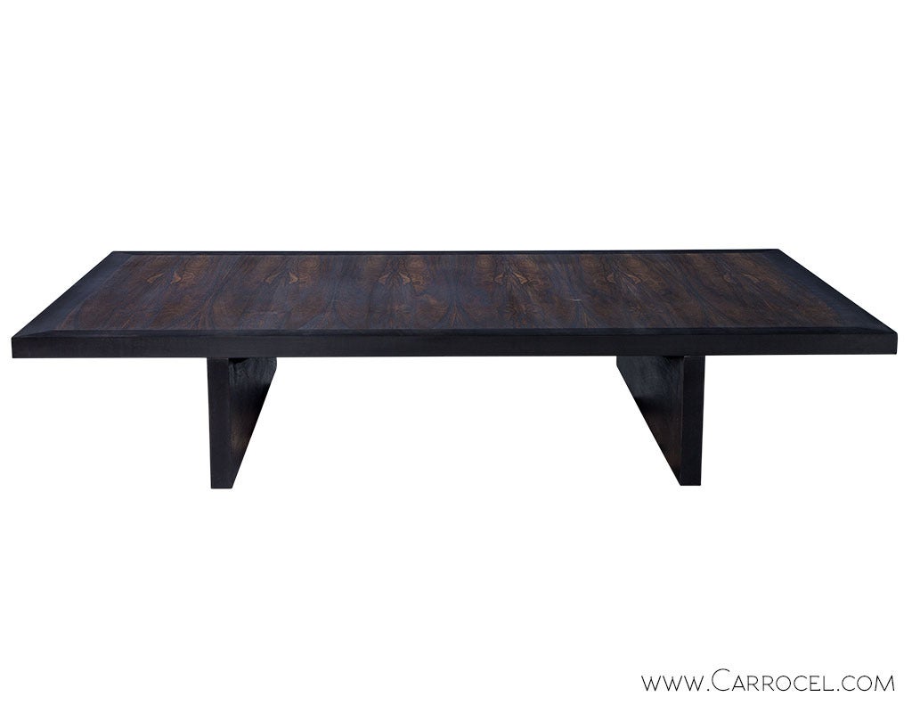 oversized black coffee table
