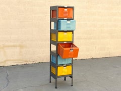 Custom Made Locker Basket Unit with Multicolored Baskets