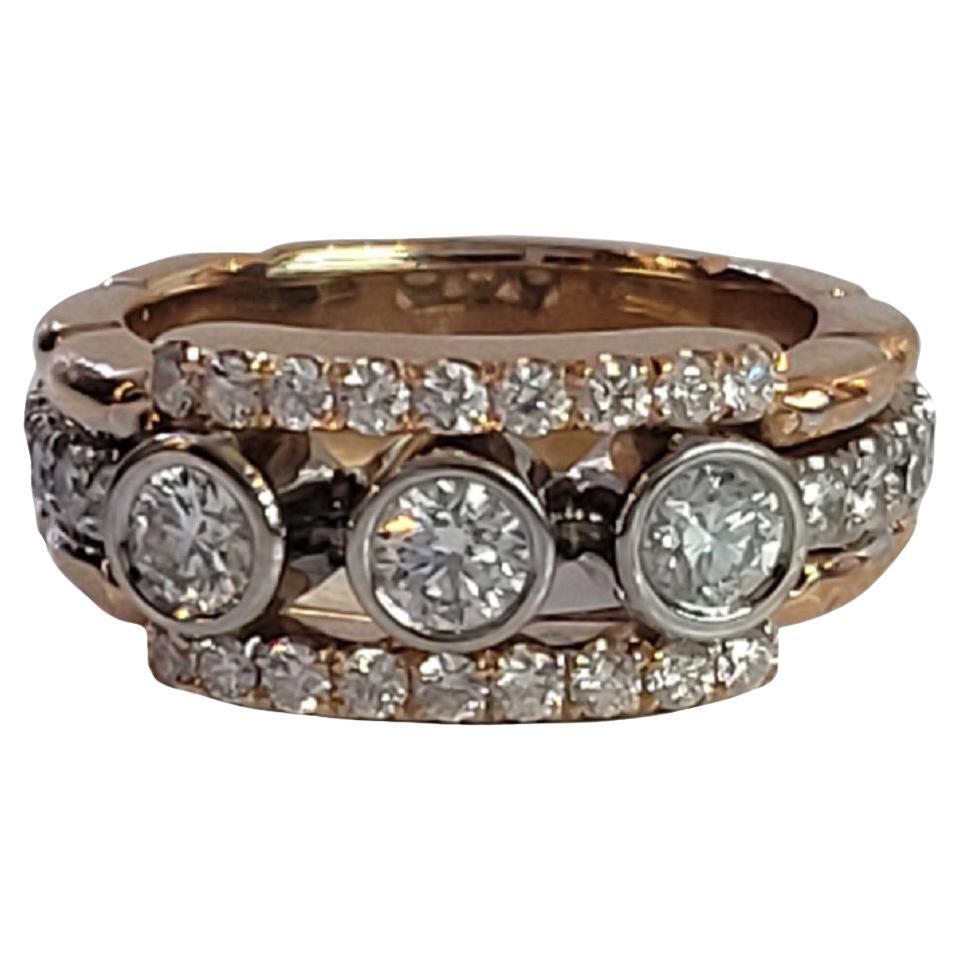Custom made 14k Rose gold ring size 9.12 in vendita