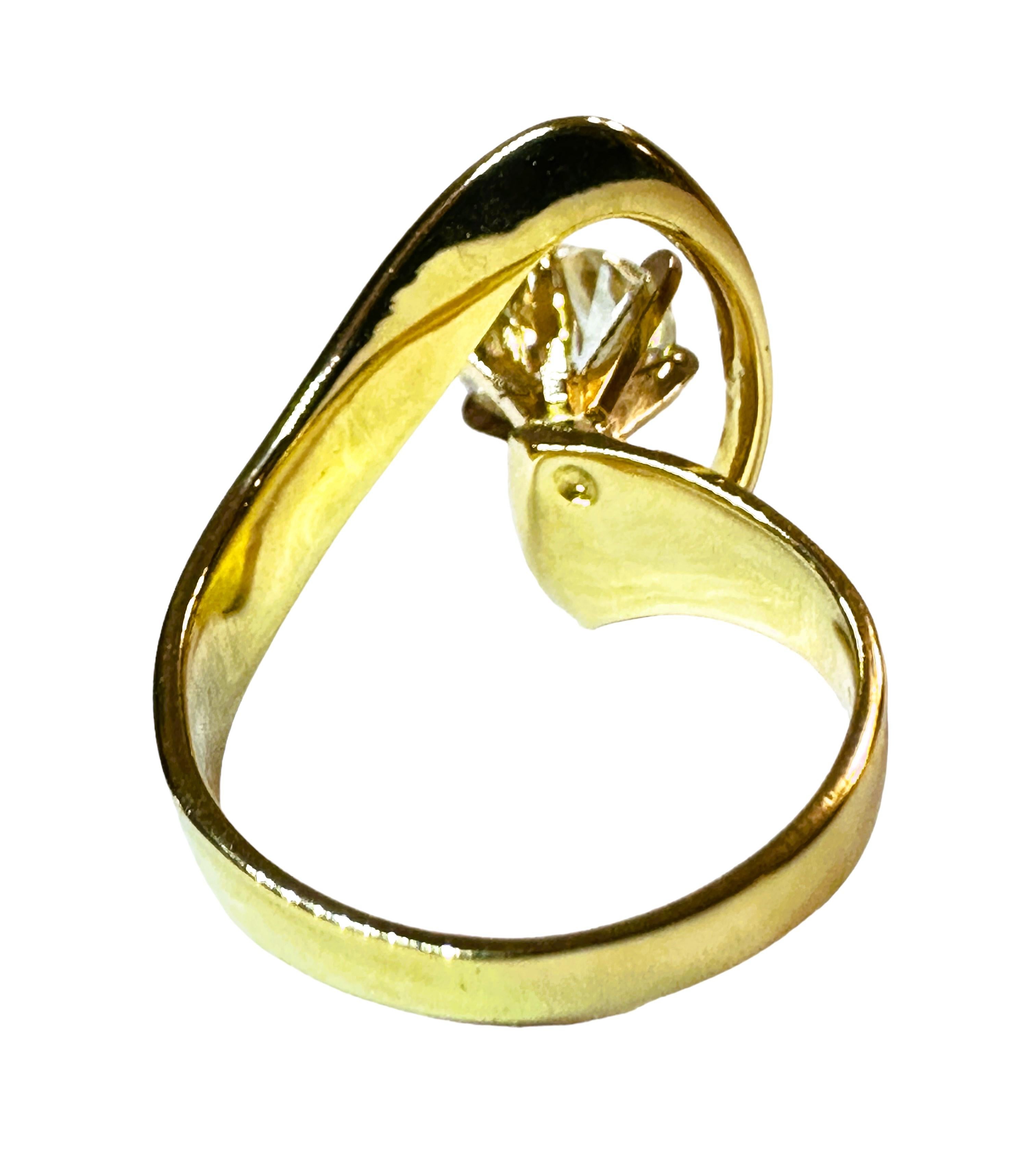 Custom Made 14k Yellow Gold 1.52 Carat Diamond Engagement Ring with Appraisal For Sale 4