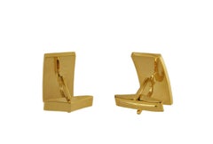 Custom Made 14k Yellow Gold Diamond Cufflinks