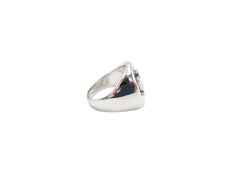 Custom Made 18K Yellow Gold Letter C Sterling Silver Shank Signet Ring