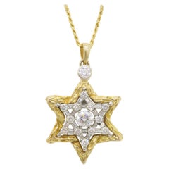Custom Made 2.45CTW Diamond Star of David Pendant Necklace