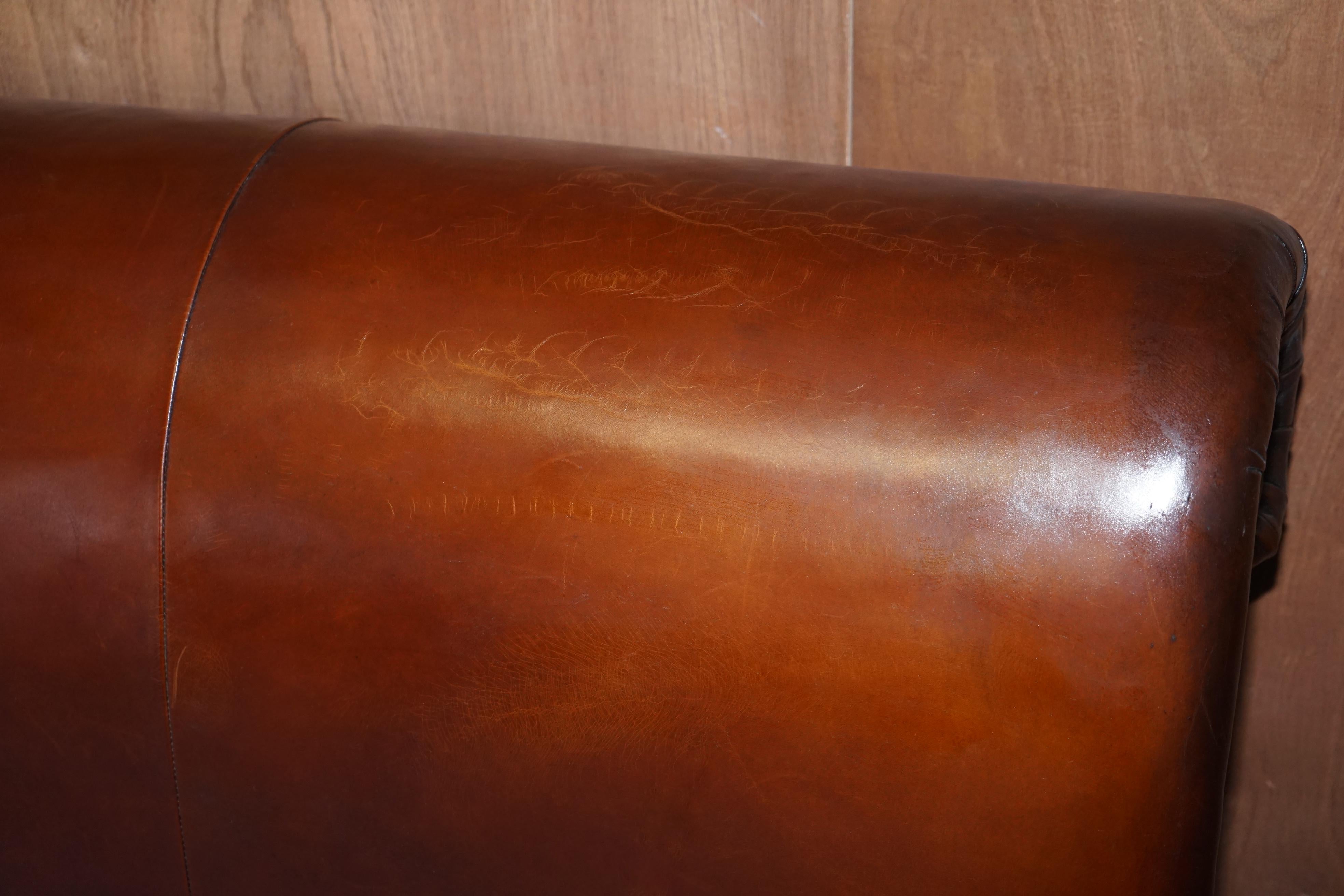 Custom Made and So to Bed Super King Size Hand Dyed Cigar Brown Leather Bed 1