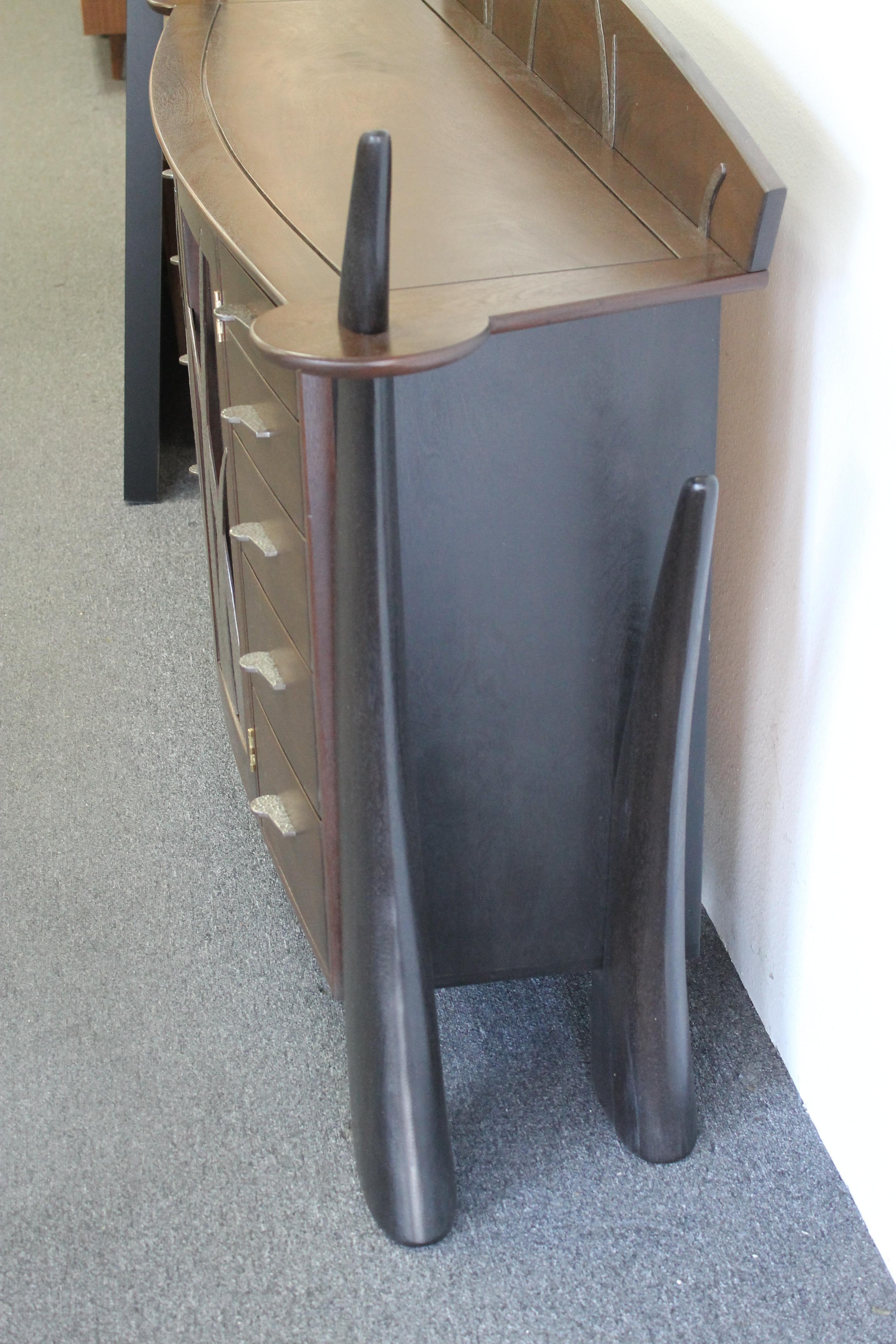 Steel Custom Made Art Deco inspired Sideboard For Sale