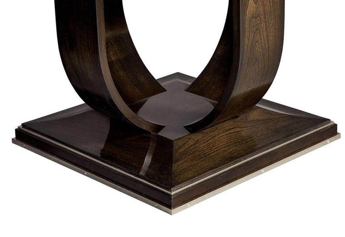 Custom Art Deco Macassar Ebony Dining Table by Carrocel In New Condition For Sale In North York, ON