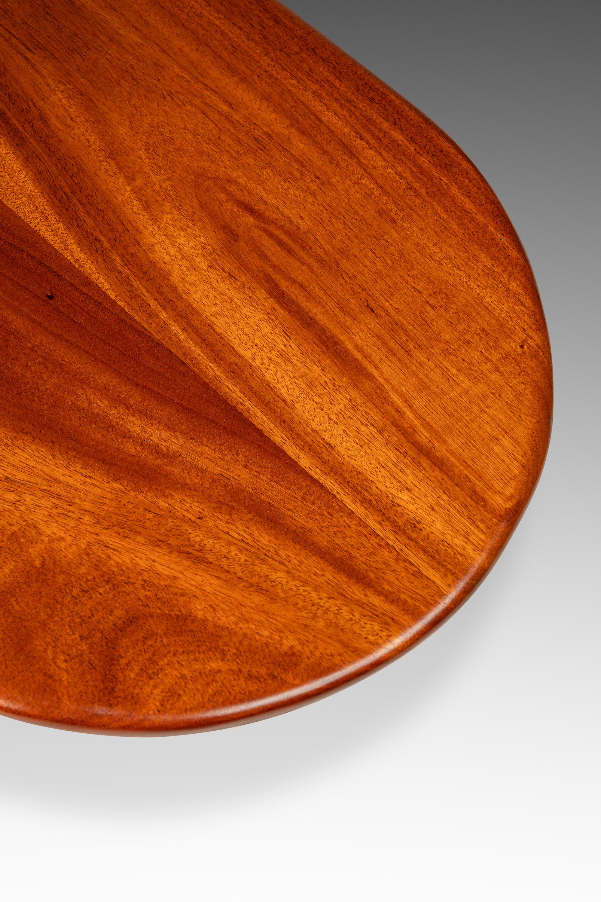 Table basse Art déco mi-siècle moderne en acajou, fabriquée sur mesure aux États-Unis, vers 1940 en vente 8