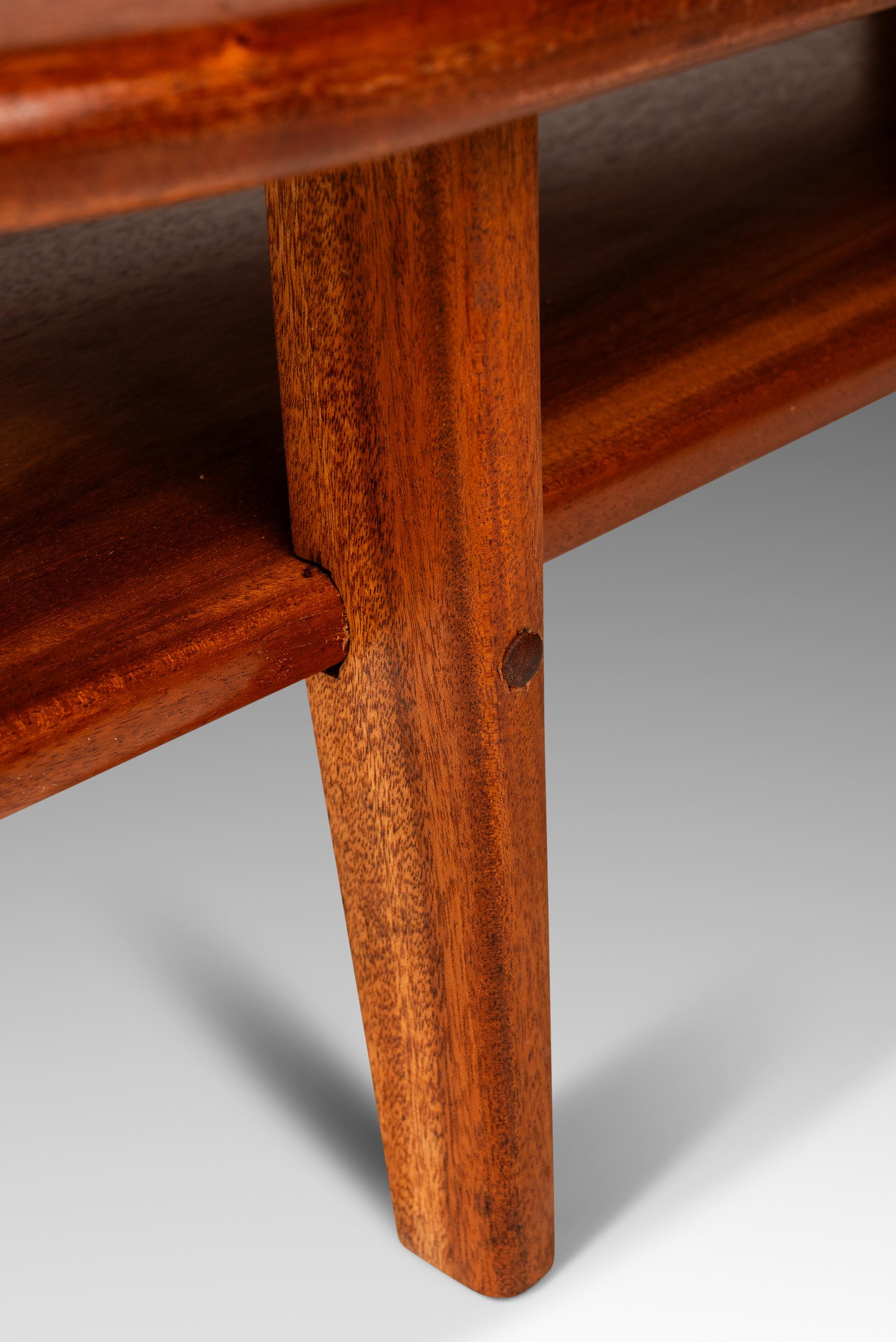 Table basse Art déco mi-siècle moderne en acajou, fabriquée sur mesure aux États-Unis, vers 1940 en vente 9