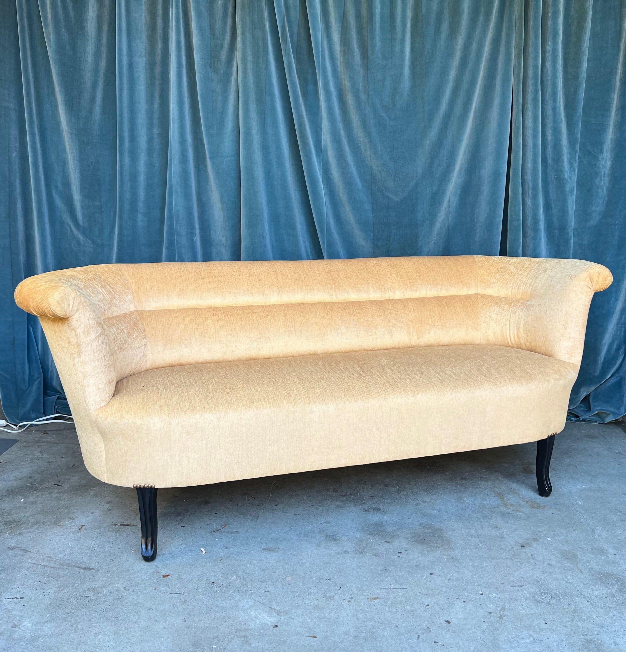 Fabric Custom Made Art Deco Style Sofa For Sale