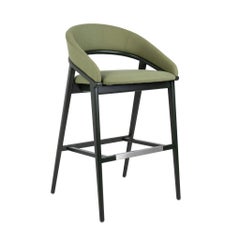 Custom Made Barstool with Curved Back For Exceptional Comfort