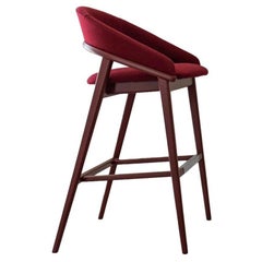 Custom Made Barstool with Curved Back For Exceptional Comfort