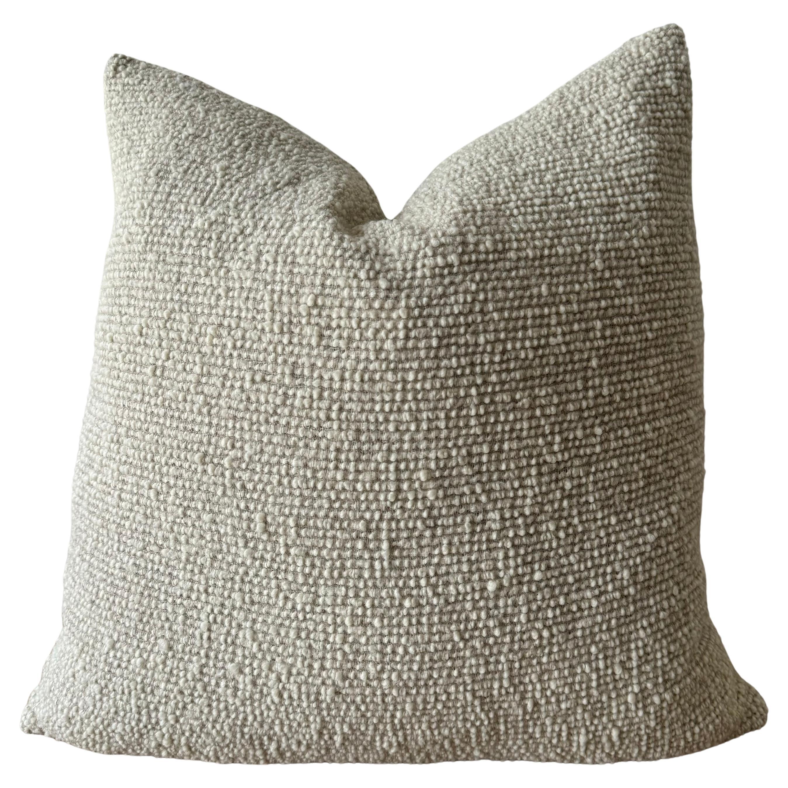 Custom Made Belgium Wool Accent Pillow For Sale