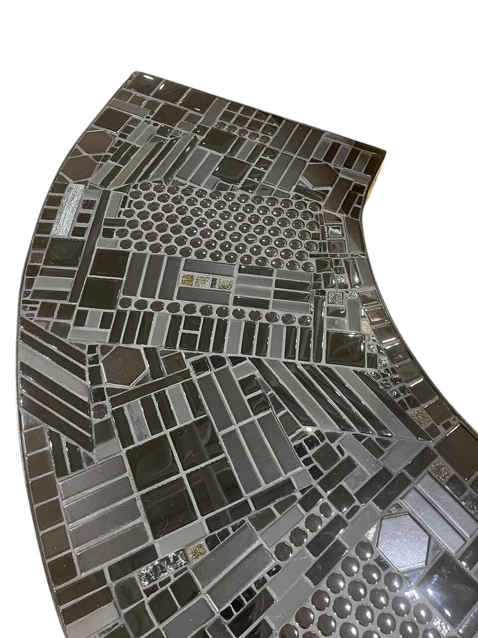 American Custom Made Bench / Table Mosaic by Chris Silkwood For Sale