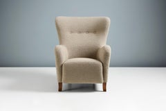 Custom Made Boucle Sampo Wing Chair