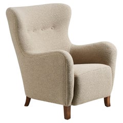 Custom Made Boucle Sampo Wing Chair