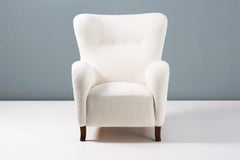 Custom Made Boucle Wing Chair