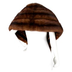 Custom-Made Brown Mink Fur Stole Shawl circa 1960s