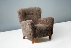 Sillón de piel de oveja Ryo hecho a medida