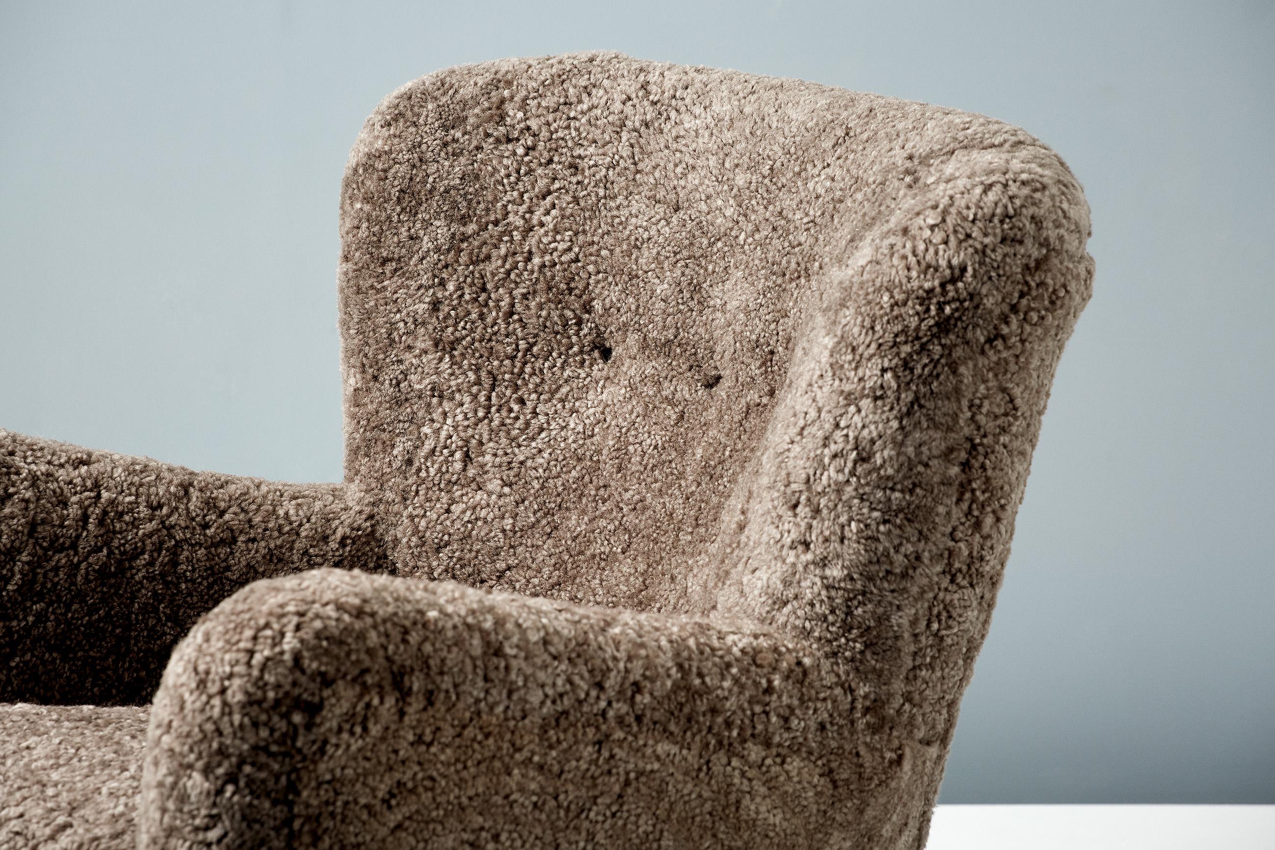Chaise longue en peau de mouton CUSTOM MADE en vente 2