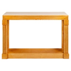 Console su misura in Beeche cerato con piano in Travertino
