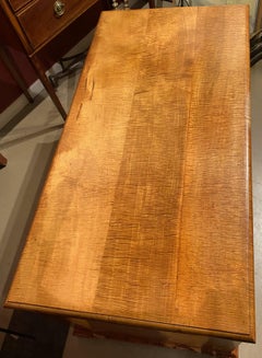 Custom Made Chippendale Style Partners Desk in Tiger Maple