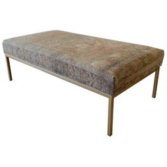 Custom Made Cocktail Ottoman from Vintage Turkish Rug