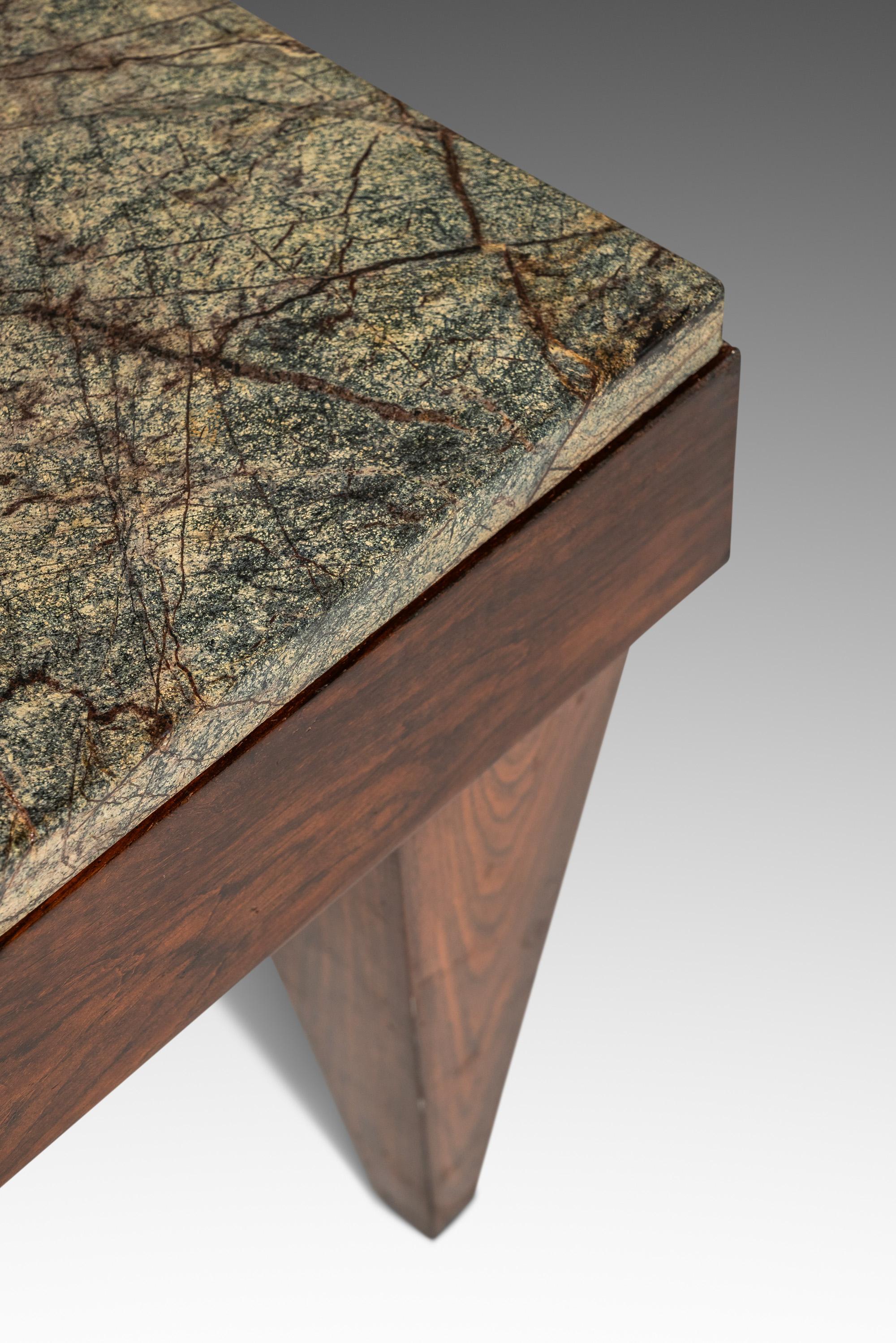 Table basse faite sur mesure avec plateau en granit à la manière de Gio Ponti, États-Unis, années 1980 en vente 6