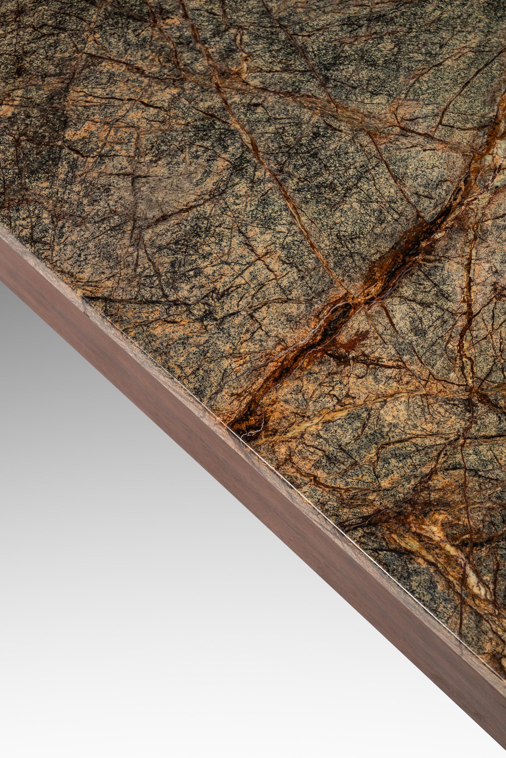 Table basse faite sur mesure avec plateau en granit à la manière de Gio Ponti, États-Unis, années 1980 en vente 7