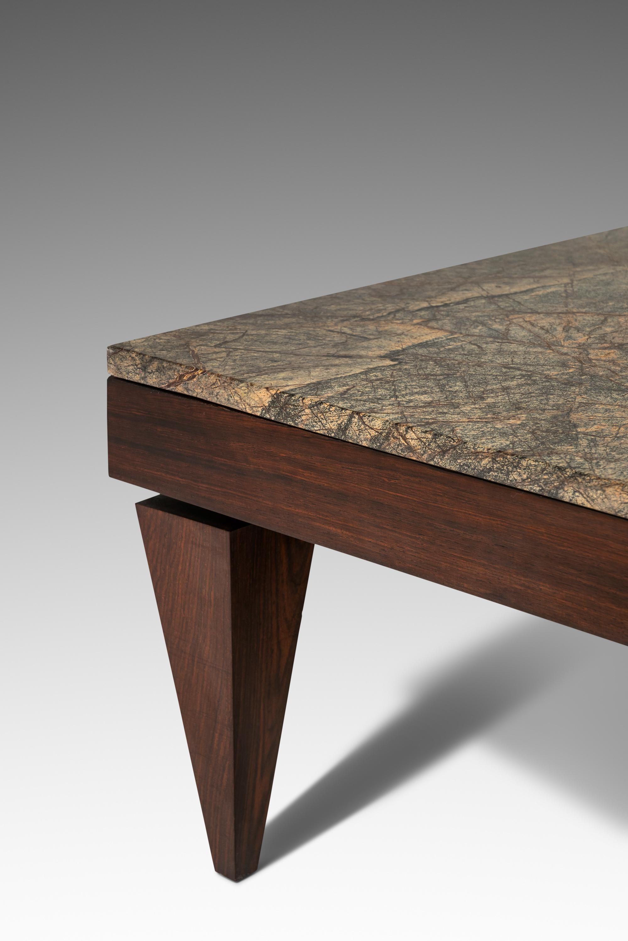 Table basse faite sur mesure avec plateau en granit à la manière de Gio Ponti, États-Unis, années 1980 en vente 8