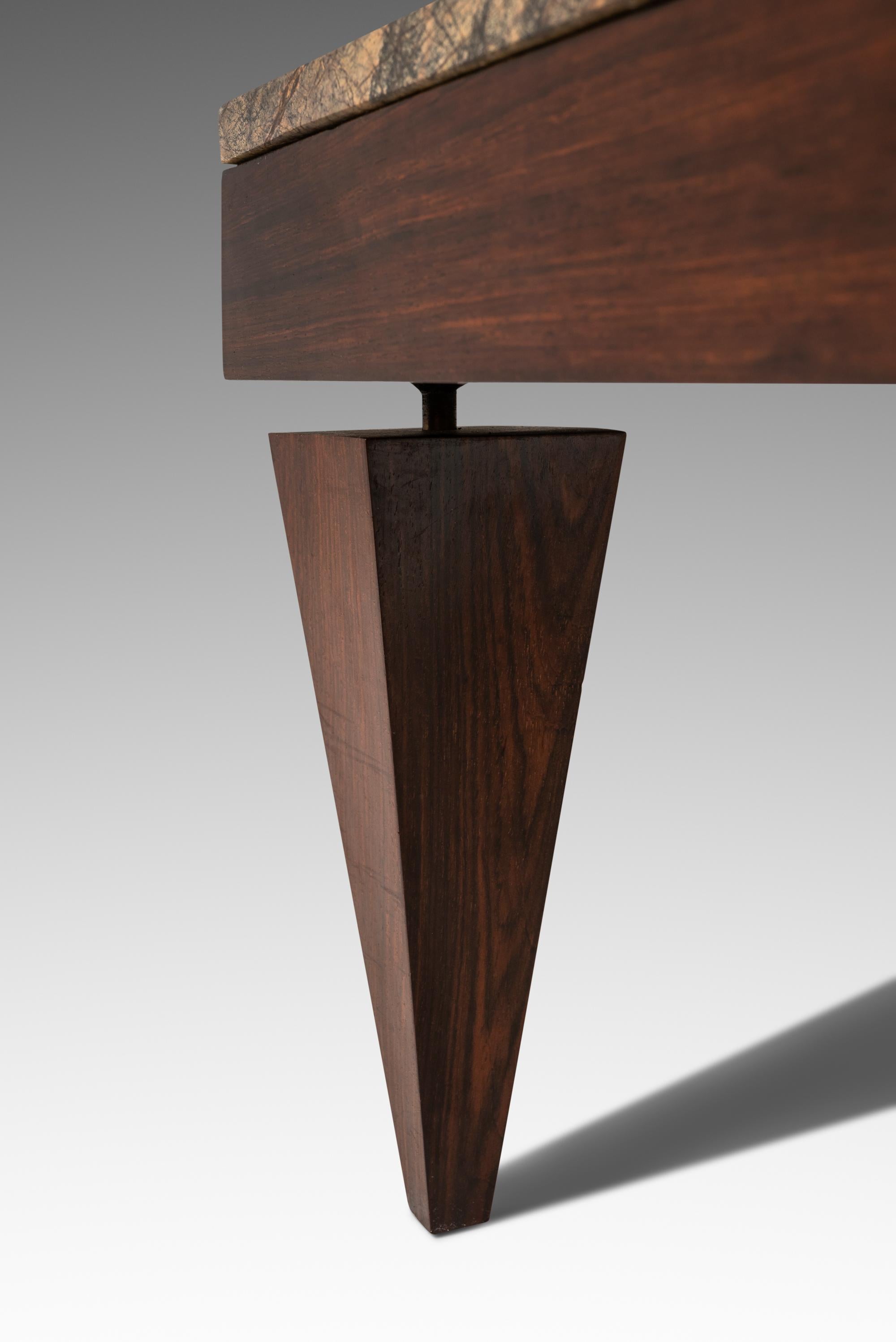 Table basse faite sur mesure avec plateau en granit à la manière de Gio Ponti, États-Unis, années 1980 en vente 9