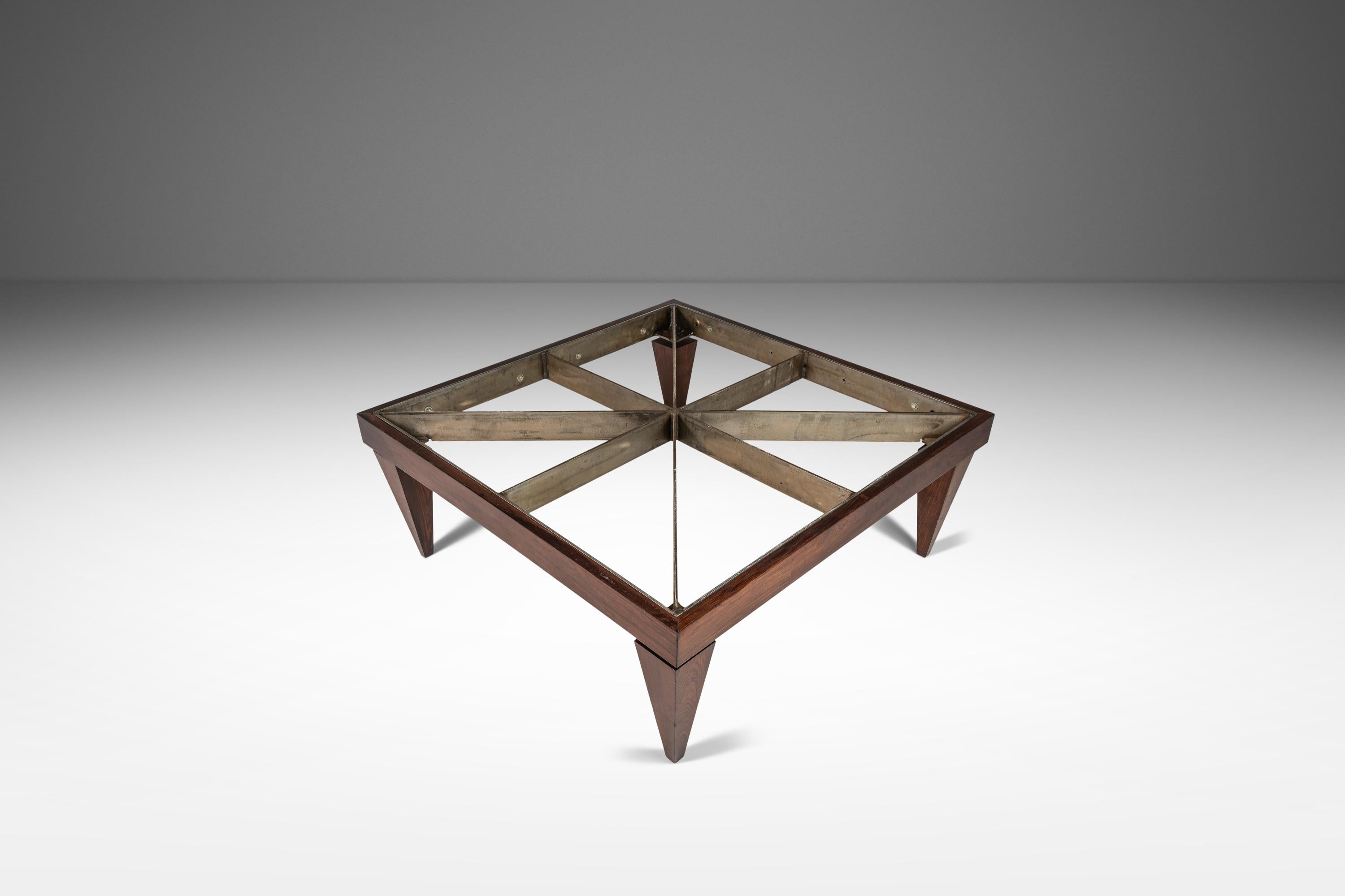 Fin du 20e siècle Table basse faite sur mesure avec plateau en granit à la manière de Gio Ponti, États-Unis, années 1980 en vente