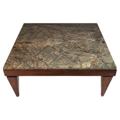 Custom-Made Coffee Table w/ Granite Top in the Manner of Gio Ponti, USA, 1980's