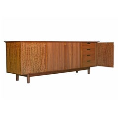 Custom Made Colossal Mid-Century Modern Tambour Door Mahogany Credenza Sideboard