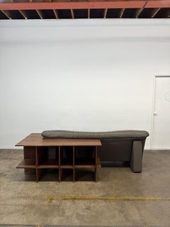 Custom Made Corner Sofa Bookcase in Walnut