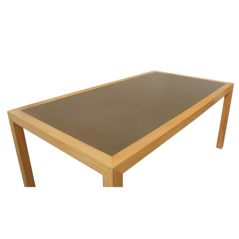 American Maple Table With Leather Insert Top Desk
