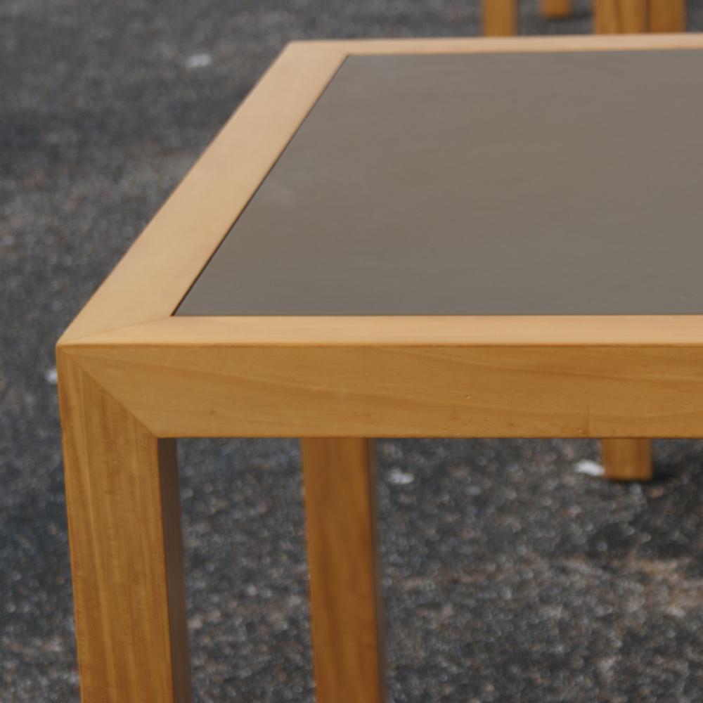 Late 20th Century Maple Table With Leather Insert Top Desk