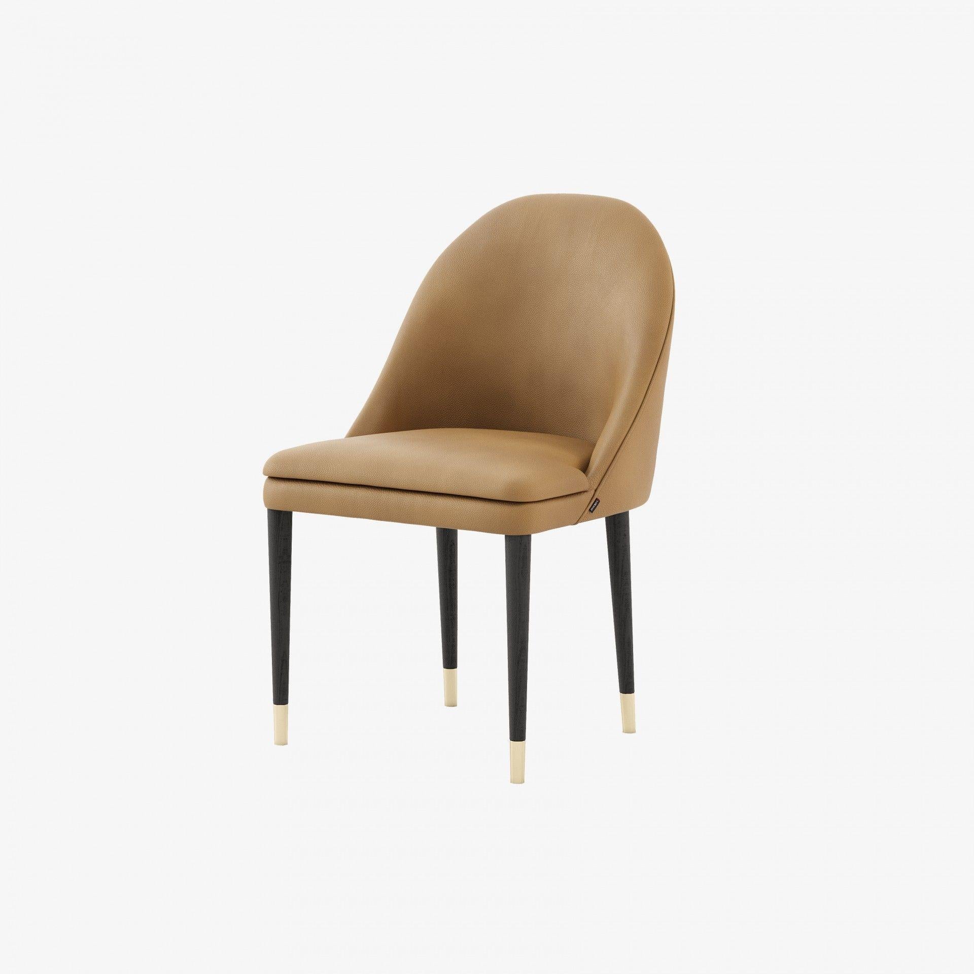 Fait main CUSTOM MADE Chaise design sur mesure avec des am designs et une Silhouette épurée/cuir en vente
